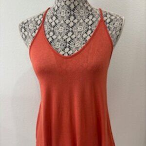 Lush Coral/Orange Razorback Flowy Tank Top, Size XS